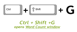 Shortcut to Word Count